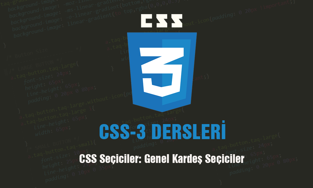 CSS Seçiciler - Genel kardeş Seçiciler